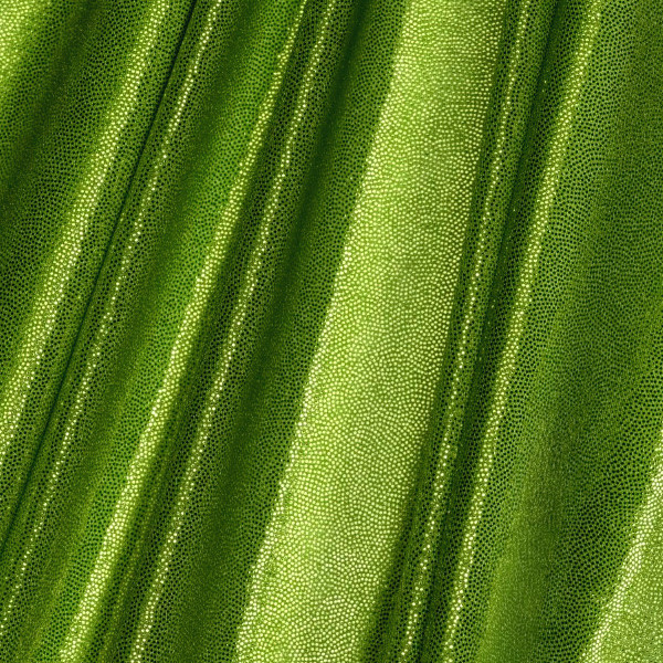 Vizes hatású fényesen csillogó (apró pöttyös) anyag - VERDE FLUO.